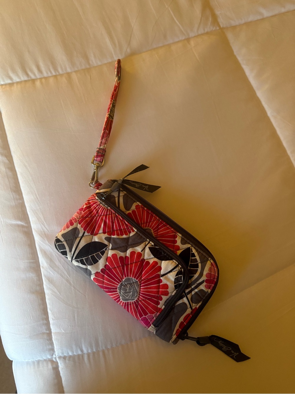 Vera Bradley Red Floral Wristlet Wallet